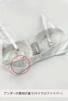 画像2: 【サンプル特別価格】70Dサイズ｜FLEUR white push  | 3/4カップ・ワイヤーブラ・すっぴん美乳ブラ・ホワイト | Sawren サブレン輸入下着・高級ランジェリー  (2)