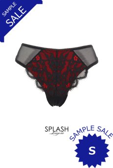 画像1: 【サンプル特別価格】Sサイズ｜MUTINE brief  | ノーマルショーツ・ブリーフ・ブラック・レッド | Sawren サブレン※メール便対象商品※輸入下着・高級ランジェリー  (1)