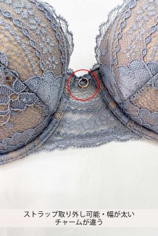 画像3: 【サンプル特別価格】70Dサイズ｜AUBE push  | 3/4カップ・ワイヤーブラ・ブルーグレー | Sawren サブレンインポート・輸入下着・高級ランジェリー  (3)