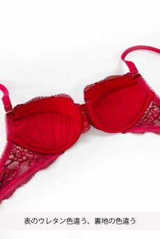 画像3: 【サンプル特別価格】70Dサイズ｜ROUGE push  | 3/4カップ・ワイヤーブラ・レッド | Sawren サブレンインポート・輸入下着・高級ランジェリー  (3)