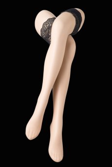 画像8: CALZE ESMERALDA nudo nero  | ガーターストッキング 15デニール ・ストッパーなし | Veneziana ベネチアナ【即日発送・サイズ交換NG】※メール便対象※  (8)