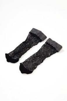 画像7: ALBA RETE Socks nero silver  | ショートストッキング・網・ラメ・ブラック×シルバー | Veneziana ベネチアナ【即日発送・サイズ交換NG】※2足までメール便対象※  (7)