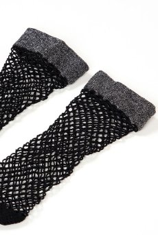 画像8: ALBA RETE Socks nero silver  | ショートストッキング・網・ラメ・ブラック×シルバー | Veneziana ベネチアナ【即日発送・サイズ交換NG】※2足までメール便対象※  (8)