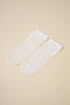 画像7: ALICE Socks bianco  | ショートストッキング・ドット柄・リボン・ホワイト | Veneziana ベネチアナ【即日発送・サイズ交換NG】※2足までメール便対象※  (7)