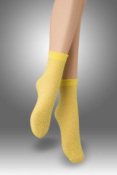 画像1: ANIMAL 20 Socks giallo  | ショートストッキング・アニマル柄・イエロー | Veneziana ベネチアナ【即日発送・サイズ交換NG】※2足までメール便対象※  (1)