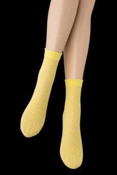 画像5: ANIMAL 20 Socks giallo  | ショートストッキング・アニマル柄・イエロー | Veneziana ベネチアナ【即日発送・サイズ交換NG】※2足までメール便対象※  (5)