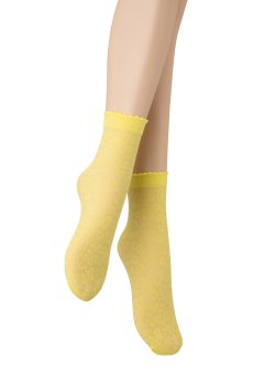 画像6: ANIMAL 20 Socks giallo  | ショートストッキング・アニマル柄・イエロー | Veneziana ベネチアナ【即日発送・サイズ交換NG】※2足までメール便対象※  (6)