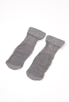 画像6: AYA RETE Socks grey  | ショートストッキング・アニマル柄・網・グレー×シルバー | Veneziana ベネチアナ【即日発送・サイズ交換NG】※2足までメール便対象※  (6)