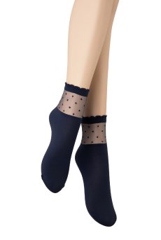 画像5: BIBBI Socks marine  | ショートストッキング・ドット柄・ネイビー | Veneziana ベネチアナ【即日発送・サイズ交換NG】※2足までメール便対象※  (5)