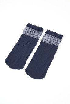 画像6: BIBBI Socks marine  | ショートストッキング・ドット柄・ネイビー | Veneziana ベネチアナ【即日発送・サイズ交換NG】※2足までメール便対象※  (6)