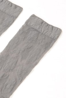 画像8: FIORE Socks grey  | ショートストッキング・花柄・グレー | Veneziana ベネチアナ【即日発送・サイズ交換NG】※2足までメール便対象※  (8)