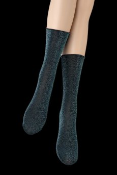 画像8: FLAVIA Socks ottanlo  | ショートストッキング・ラメ・ブルー | Veneziana ベネチアナ【即日発送・サイズ交換NG】※2足までメール便対象※  (8)