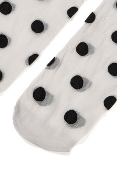 画像7: KYLIE Socks argento  | ショートストッキング・ドット柄・グレー×ブラック | Veneziana ベネチアナ【即日発送・サイズ交換NG】※2足までメール便対象※  (7)