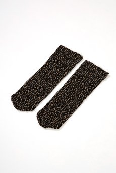 画像6: LEOPARDO Socks beige  | ショートストッキング・レオパード柄・ベージュ×ブラック | Veneziana ベネチアナ【即日発送・サイズ交換NG】※2足までメール便対象※  (6)