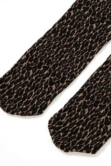 画像8: LEOPARDO Socks beige  | ショートストッキング・レオパード柄・ベージュ×ブラック | Veneziana ベネチアナ【即日発送・サイズ交換NG】※2足までメール便対象※  (8)