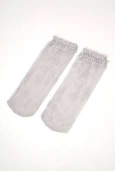 画像6: MAXIMA Socks argento  | ショートストッキング・花柄・グレー | Veneziana ベネチアナ【即日発送・サイズ交換NG】※2足までメール便対象※  (6)