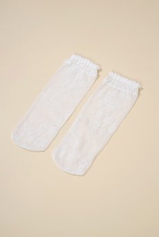 画像6: MAXIMA Socks bianco  | ショートストッキング・花柄・ホワイト | Veneziana ベネチアナ【即日発送・サイズ交換NG】※2足までメール便対象※  (6)