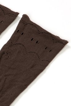 画像6: MILANO Socks cappucino  | ショートストッキング・花柄・網・ブラウン | Veneziana ベネチアナ【即日発送・サイズ交換NG】※2足までメール便対象※  (6)