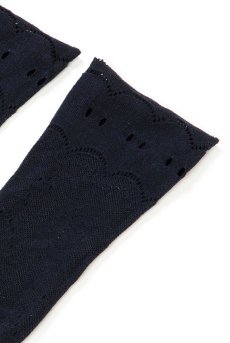 画像7: MILANO Socks marine  | ショートストッキング・花柄・網・ネイビー | Veneziana ベネチアナ【即日発送・サイズ交換NG】※2足までメール便対象※  (7)