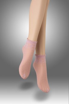 画像1: MONICA Socks rosa  | ショートストッキング・花柄・ピンク | Veneziana ベネチアナ【即日発送・サイズ交換NG】※2足までメール便対象※  (1)