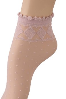 画像3: MONICA Socks rosa  | ショートストッキング・花柄・ピンク | Veneziana ベネチアナ【即日発送・サイズ交換NG】※2足までメール便対象※  (3)