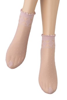 画像4: MONICA Socks rosa  | ショートストッキング・花柄・ピンク | Veneziana ベネチアナ【即日発送・サイズ交換NG】※2足までメール便対象※  (4)