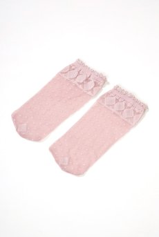 画像5: MONICA Socks rosa  | ショートストッキング・花柄・ピンク | Veneziana ベネチアナ【即日発送・サイズ交換NG】※2足までメール便対象※  (5)