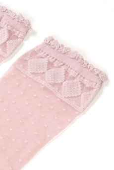 画像6: MONICA Socks rosa  | ショートストッキング・花柄・ピンク | Veneziana ベネチアナ【即日発送・サイズ交換NG】※2足までメール便対象※  (6)