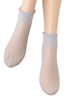 画像4: MONICA Socks blu  | ショートストッキング・花柄・ブルー | Veneziana ベネチアナ【即日発送・サイズ交換NG】※2足までメール便対象※  (4)