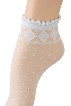 画像3: MONICA Socks azzuro  | ショートストッキング・花柄・ライトブルー | Veneziana ベネチアナ【即日発送・サイズ交換NG】※2足までメール便対象※  (3)