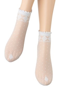 画像4: MONICA Socks azzuro  | ショートストッキング・花柄・ライトブルー | Veneziana ベネチアナ【即日発送・サイズ交換NG】※2足までメール便対象※  (4)