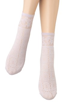 画像4: SALMA Socks lilla  | ショートストッキング・花柄・ラベンダー | Veneziana ベネチアナ【即日発送・サイズ交換NG】※2足までメール便対象※  (4)