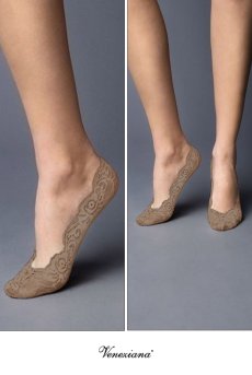 画像2: BALETTO Foot beige  | フットカバー・レース・ベージュ | Veneziana ベネチアナ【即日発送・サイズ交換NG】※2足までメール便対象※  (2)