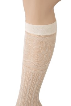 画像3: BONITA High Socks panna  | ハイソックス・レース編み・オフホワイト | Veneziana ベネチアナ【即日発送・サイズ交換NG】※2足までメール便対象※ (再入荷なし) (3)
