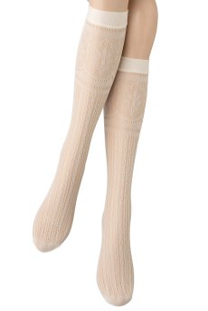 画像4: BONITA High Socks panna  | ハイソックス・レース編み・オフホワイト | Veneziana ベネチアナ【即日発送・サイズ交換NG】※2足までメール便対象※ (再入荷なし) (4)