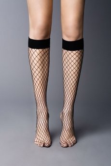 画像1: RETE GRANDI High Socks nero  | ハイソックス・網・ブラック | Veneziana ベネチアナ【即日発送・サイズ交換NG】※2足までメール便対象※  (1)