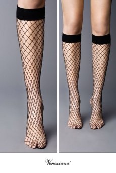 画像2: RETE GRANDI High Socks nero  | ハイソックス・網・ブラック | Veneziana ベネチアナ【即日発送・サイズ交換NG】※2足までメール便対象※  (2)