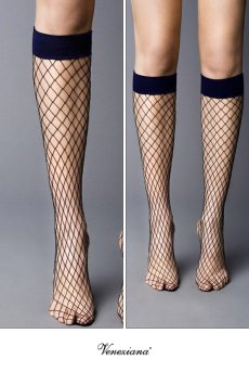 画像2: RETE GRANDI High Socks marine  | ハイソックス・網・ダークネイビー | Veneziana ベネチアナ【即日発送・サイズ交換NG】※2足までメール便対象※  (2)