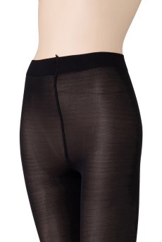 画像3: PANTA BRIGITTE 60 nero  | レギンス・無地・ドットプリント・60デニール・ブラック×シルバー | Veneziana ベネチアナ【即日発送・サイズ交換NG】※メール便対象※  (3)