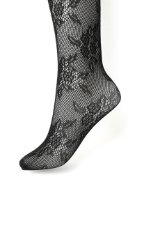 画像4: GIA nero  | 網タイツ ・花柄・ブラック | Veneziana ベネチアナ【即日発送・サイズ交換NG・メール便対象】  (4)