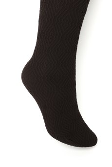 画像4: BOCARO 60 Zak cuppuccino  | ニーハイタイツ・幾何学模様・ブラウン・60デニール | Veneziana ベネチアナ【即日発送・サイズ交換NG・メール便対象】  (4)