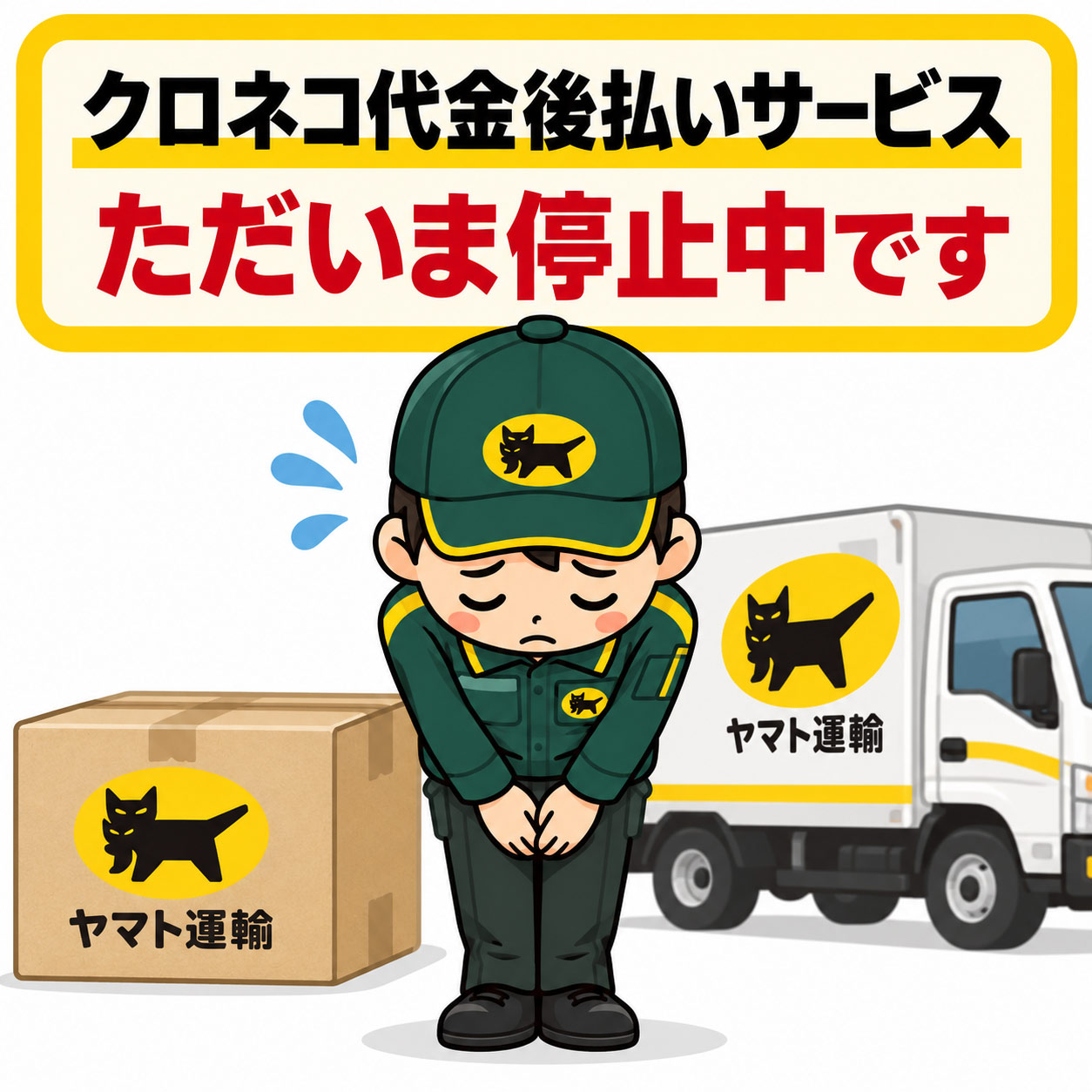 重要｜クロネコ代金後払いサービス 一時停止のお知らせ