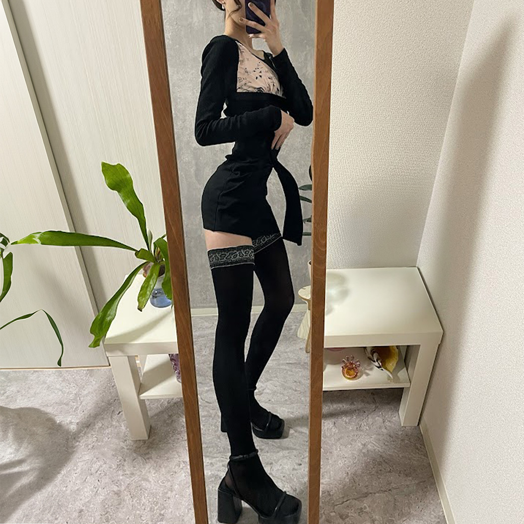 コーデに色気を。春のガーターストッキングスタイル
｜スタッフおすすめをクローゼットから！SPLASH