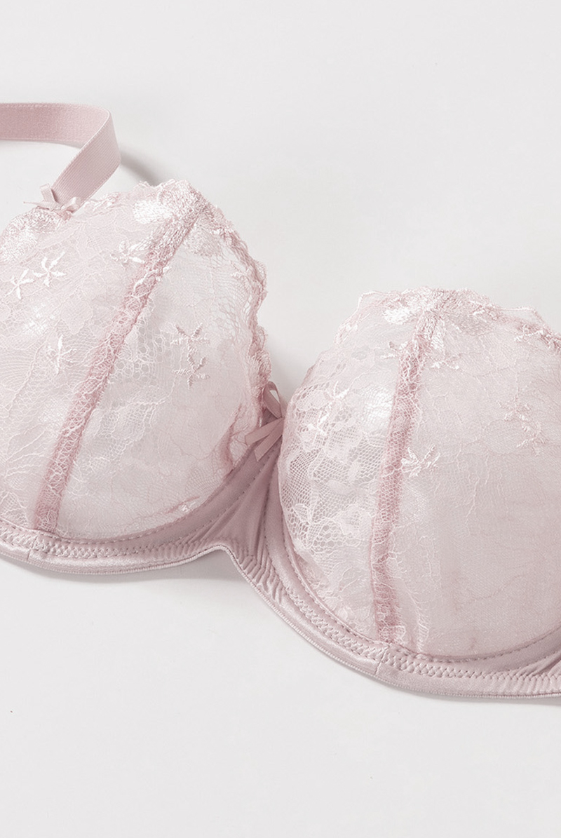 Ewa bien エヴァビアン 一枚レースブラ AISHA powder pink　商品詳細