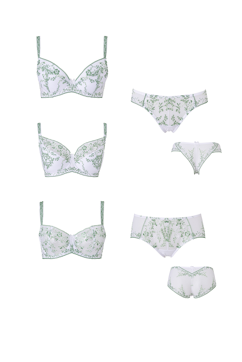 商品ラインナップ Ewa bien エヴァビアン SANSA white-green B214