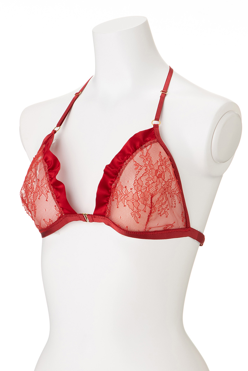 ノンワイヤーブラ ノンパテッドブラ シースルー 三角ブラ フロントホック 赤 バックシャン Loreley Bra 送料無料 高級ランジェリー ノンパテッドブラ 再入荷なし Shelly シェリードゥティティ ランジェリー通販splash ノンワイヤーブラ ノンパテッドブラ シースルー 三角ブラ フロントホック 赤 バックシャン Loreley Bra 送料無料 高級ランジェリー ノンパテッドブラ 再入荷なし Shelly シェリードゥティティ ランジェリー通販splash