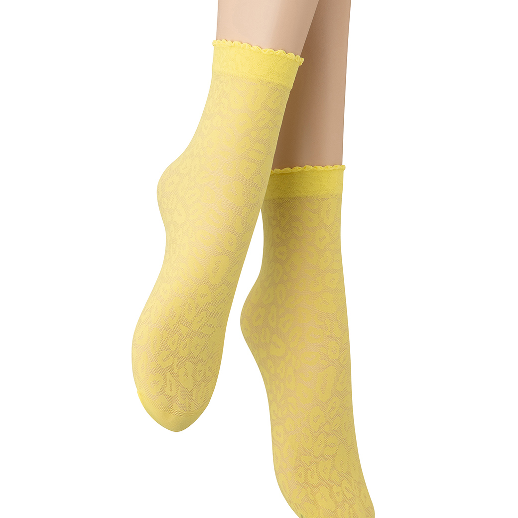 ベネチアナ　ANIMAL 20 Socks giallo