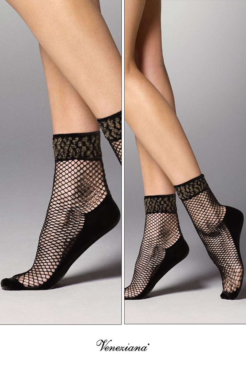 ベネチアナ AYA RETE Socks nero