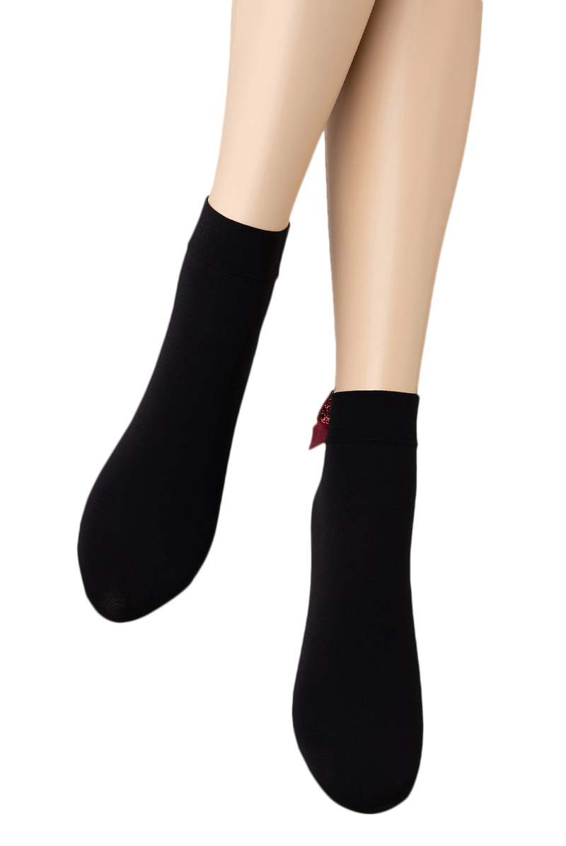 ベネチアナ　FIOCCO Socks nero/rosso