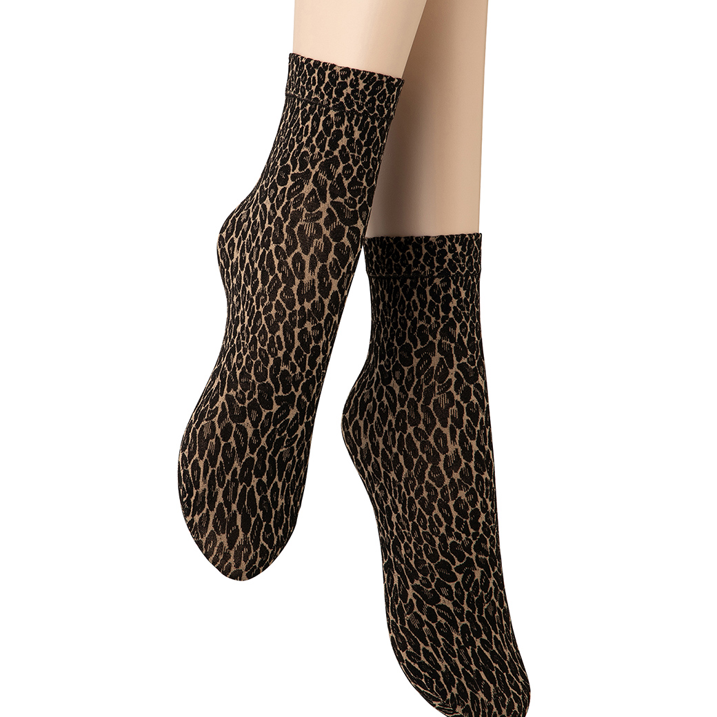 ベネチアナ　LEOPARDO Socks beige